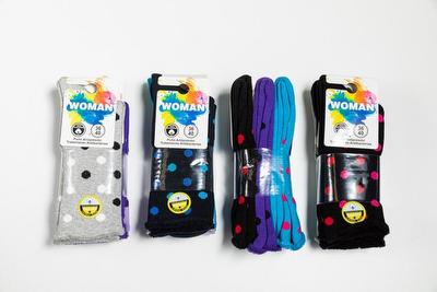 1M003. CALCETÍN FANTASÍA GRUESO (lote de 12 pares)