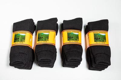 0TR013. CALCETÍN TORZAL COLOR NEGRO (lote de 12 pares)