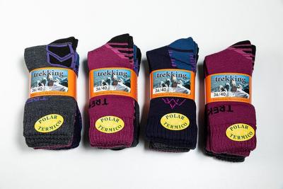 1M011. CALCETÍN POLAR TREKKING (lote de 12 pares)