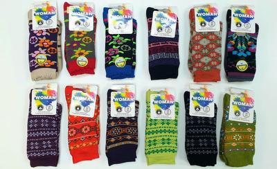 1M019. CALCETÍN SURTIDO FANTASÍA (lote de 12 pares)